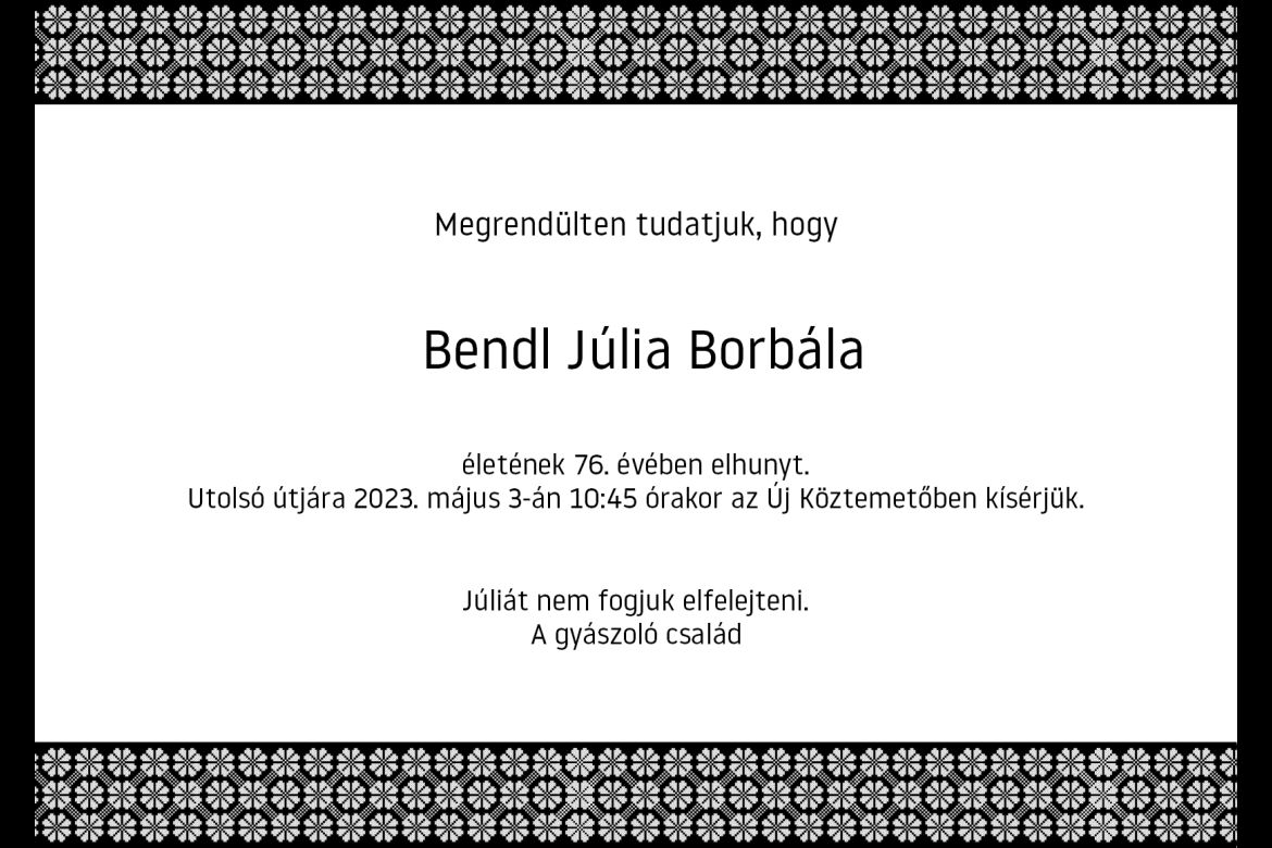 Bend Julia gyaszhir 1170x780